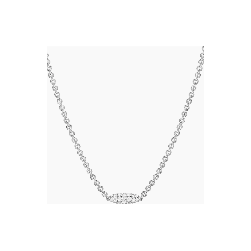 PAUL MORELLI 18K YELLOW GOLD SINGLE PIPETTE NECKLACE WITH DIAMONDS