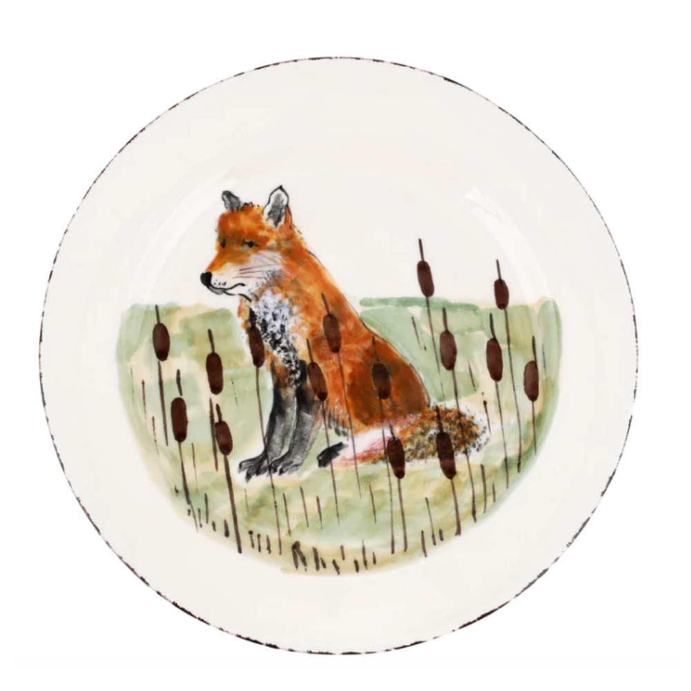 VIETRI WILDLIFE FOX DINNER PLATE