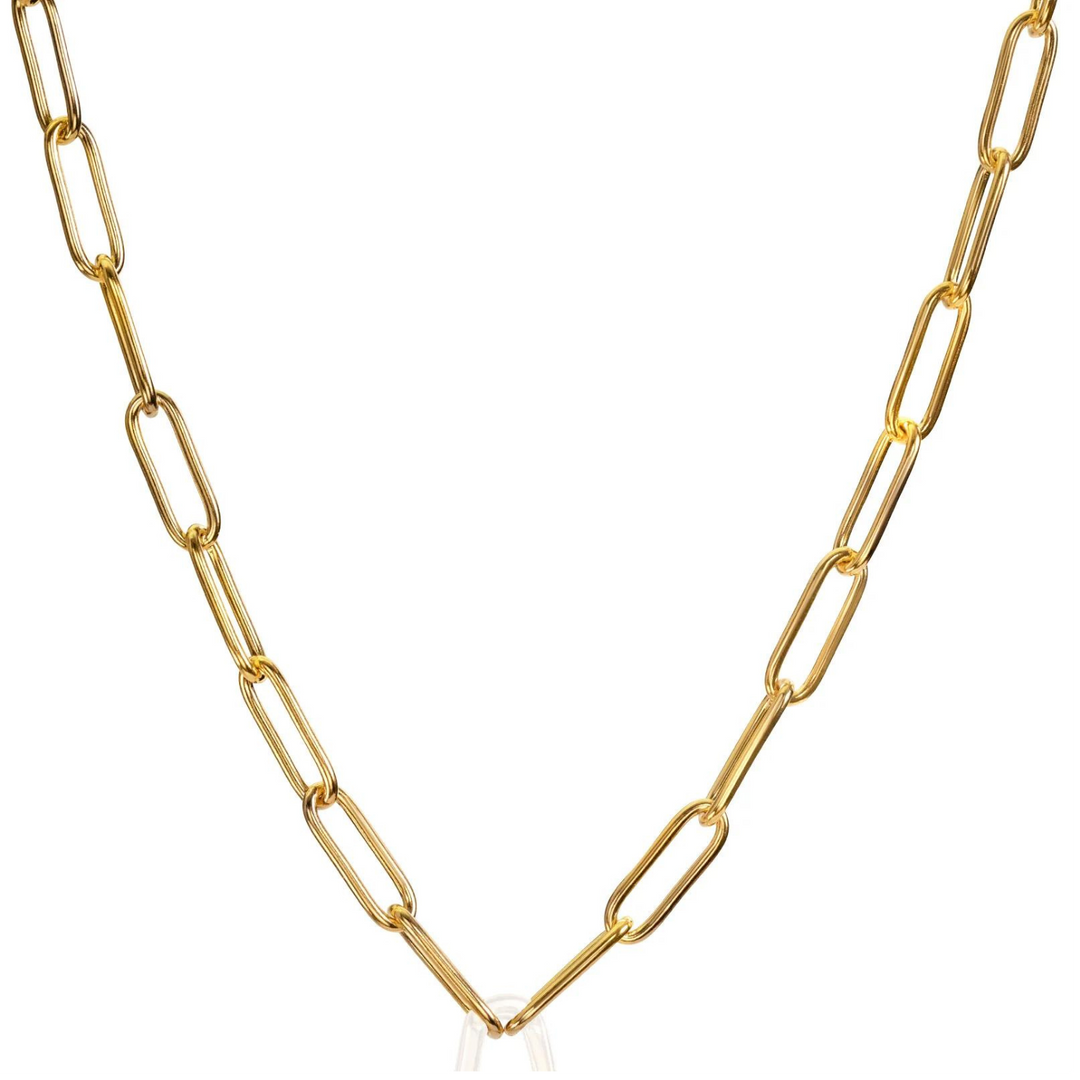 HEATHER B. MOORE 5.2MM YELLOW GOLD LINK CHAIN ONLY 16" HICH-NE-2458,24" HICH-NE-2461,20" HICH-NE-2460,18" HICH-NE-2459,31" HICH-NE-2462