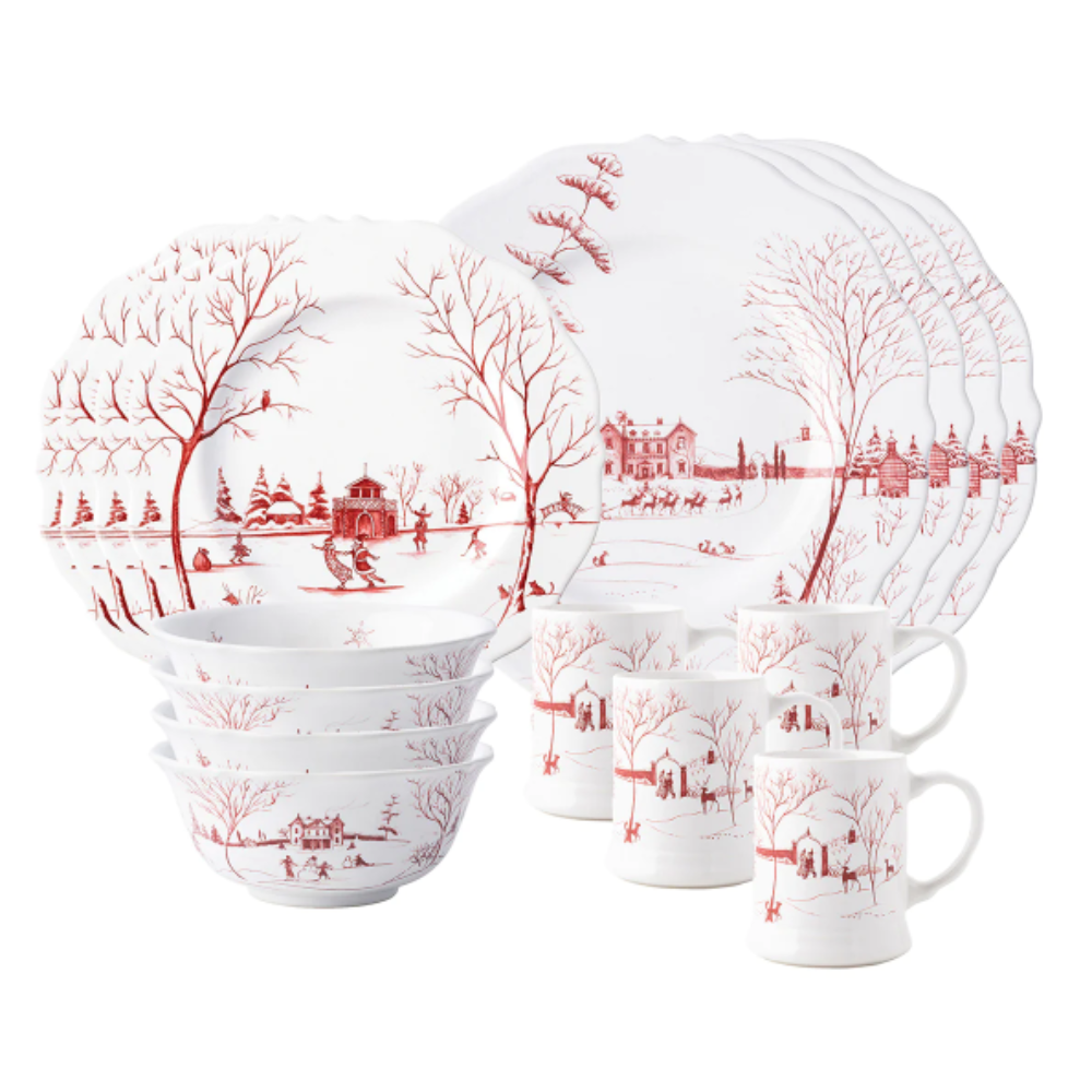 JULISKA COUNTRY ESTATE RUBY WINTER FROLIC 16PC PLACESETTING (ONLINE ONLY)