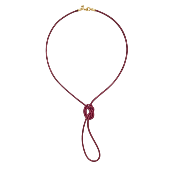 TEMPLE ST CLAIR 18K YELLOW GOLD LEATHER CORD