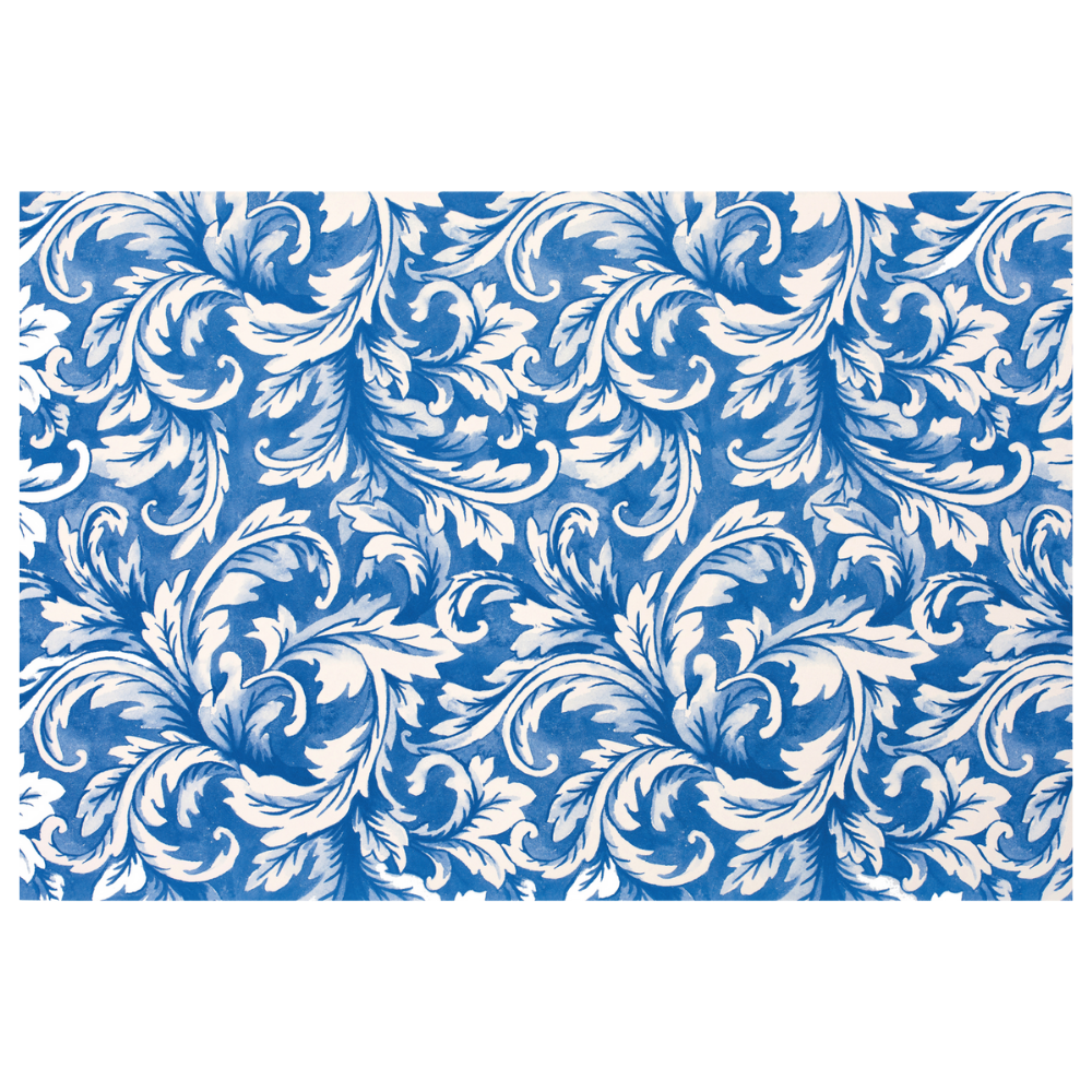 HESTER & COOK CHINA BLUE ACANTHUS PLACEMAT 24 SHEETS
