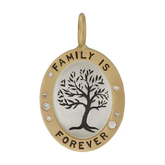 HEATHER B. MOORE "FAMILY IS FOREVER" OVAL CHARM
