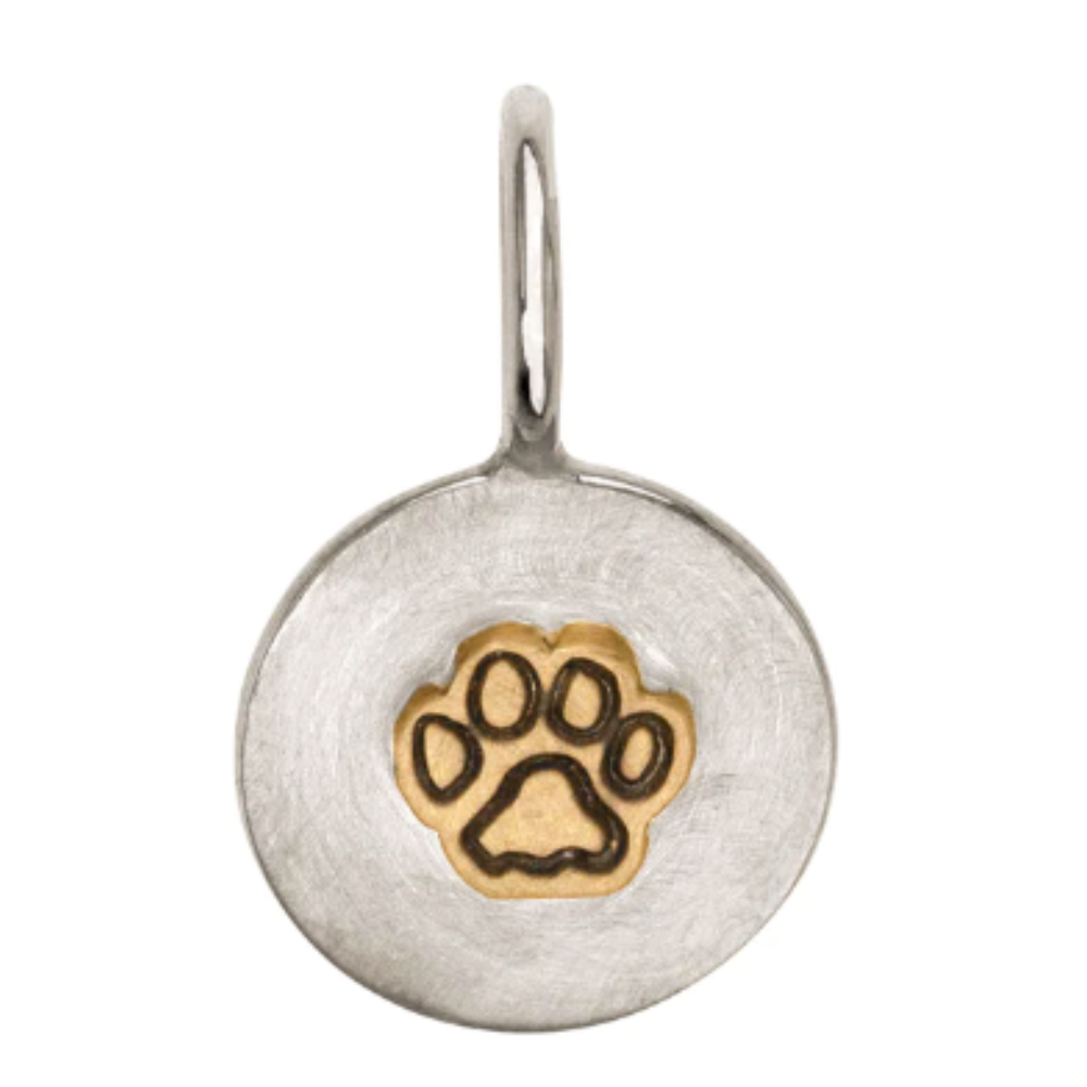 HEATHER B. MOORE SILVER PAW PRING ROUND CHARM