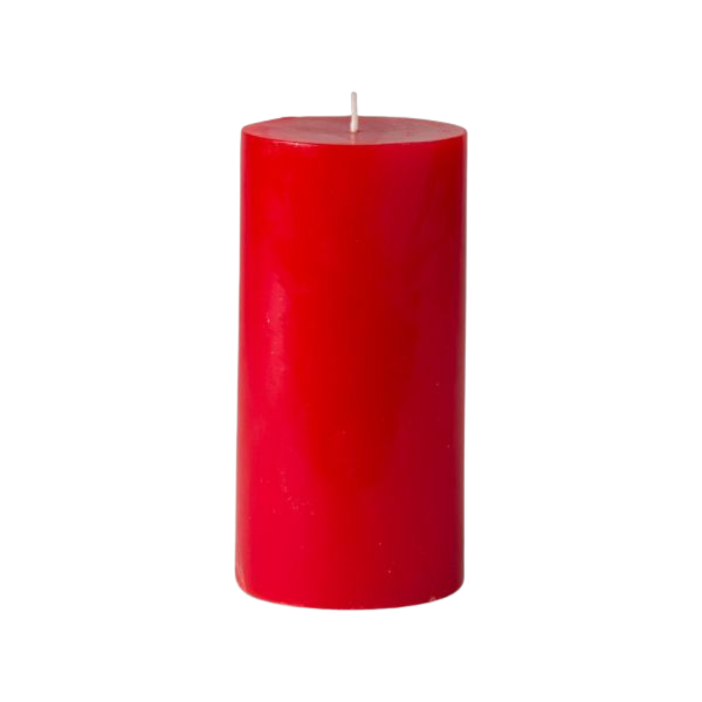 TAG PILLAR CANDLE - RED