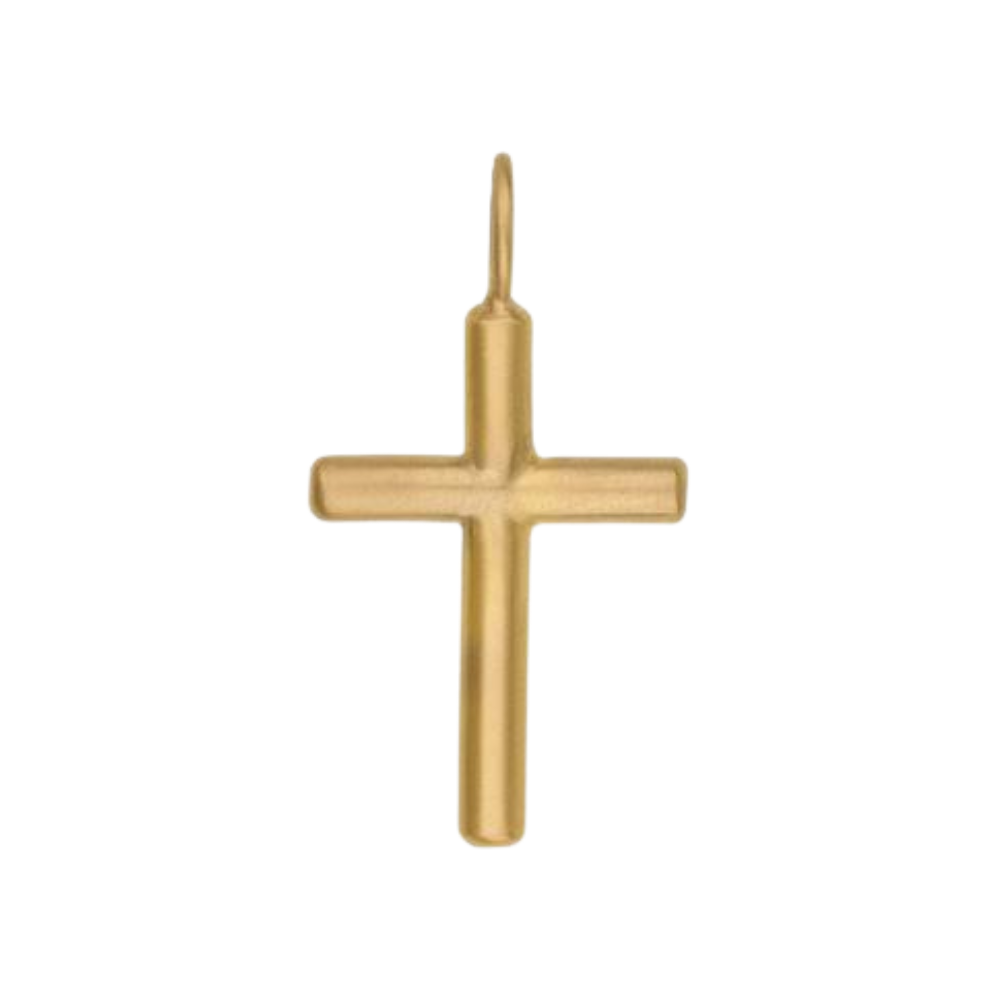 HEATHER B. MOORE Gold Brushed Cross Charm