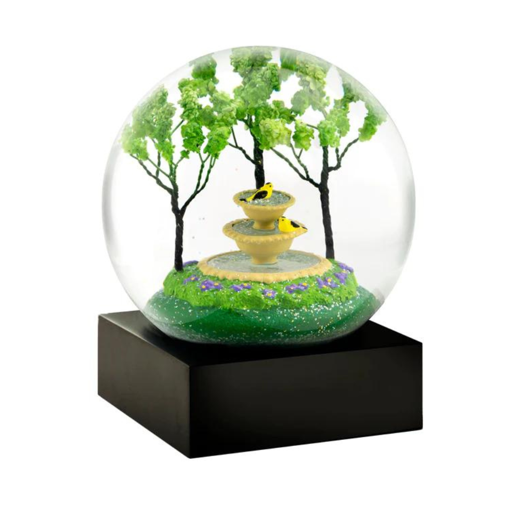 COOLSNOWGLOBES GOLDFINCH FOUNTAIN SNOW GLOBE