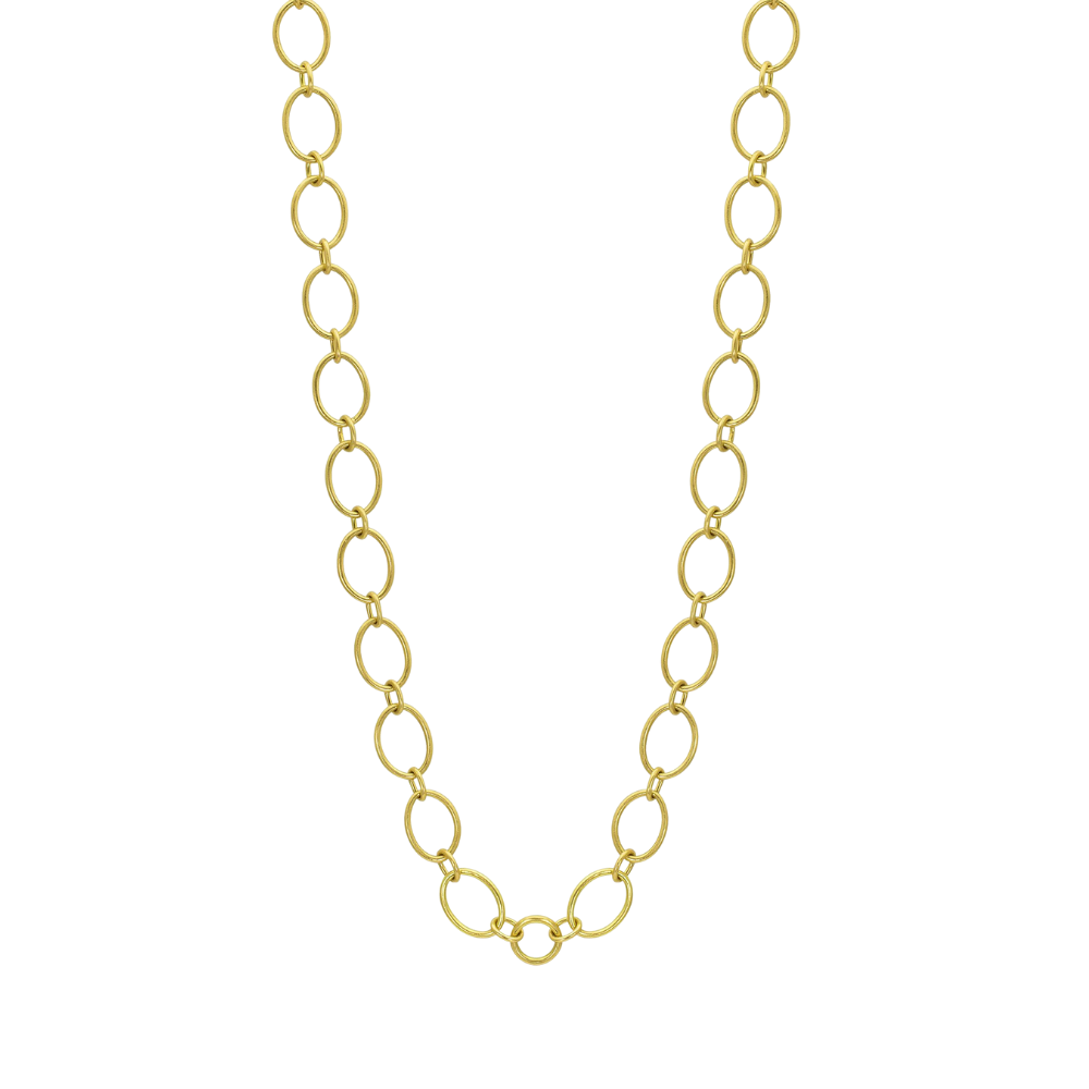 LEIGH MAXWELL 18K YELLOW GOLD LARGE CHAIN WITH DIAMOND TOGGLE
