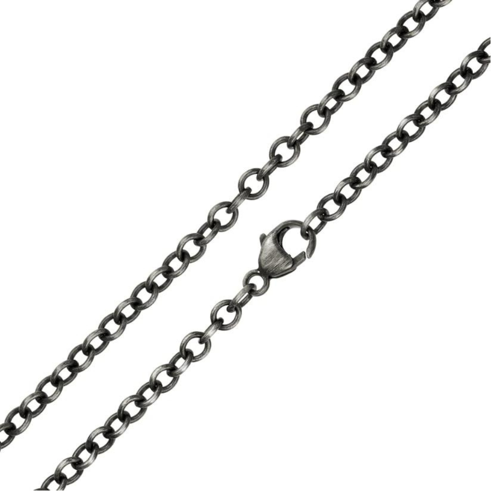 HEATHER B. MOORE 3MM STERLING SILVER PATINA CHAIN 31"