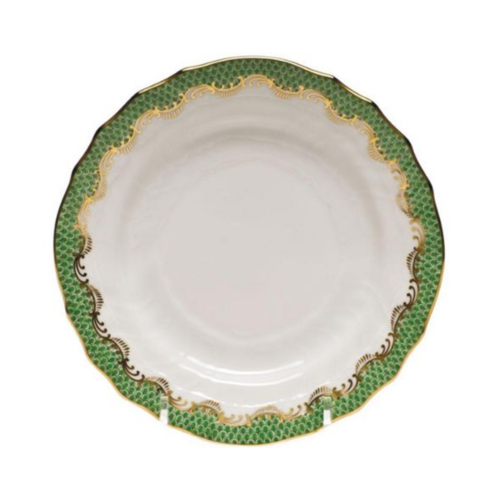 HEREND FISH SCALE EVERGREEN BREAD AND BUTTER PLATE