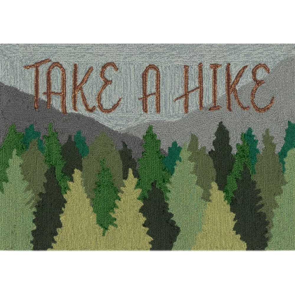 TRANS-OCEAN IMPORT TAKE A HIKE HAND TUFTED RUG