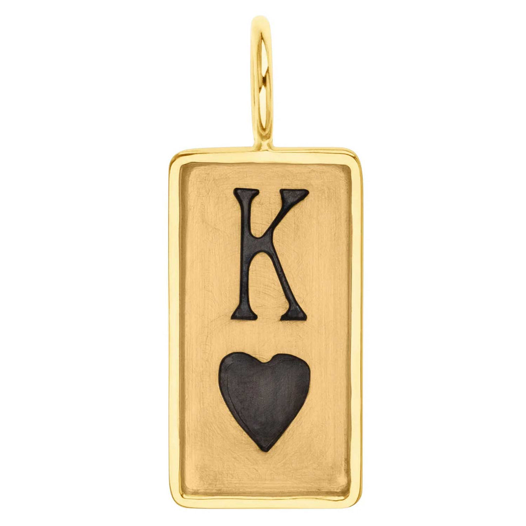 HEATHER B. MOORE 14K YELLOW GOLD KING OF HEARTS ID TAG