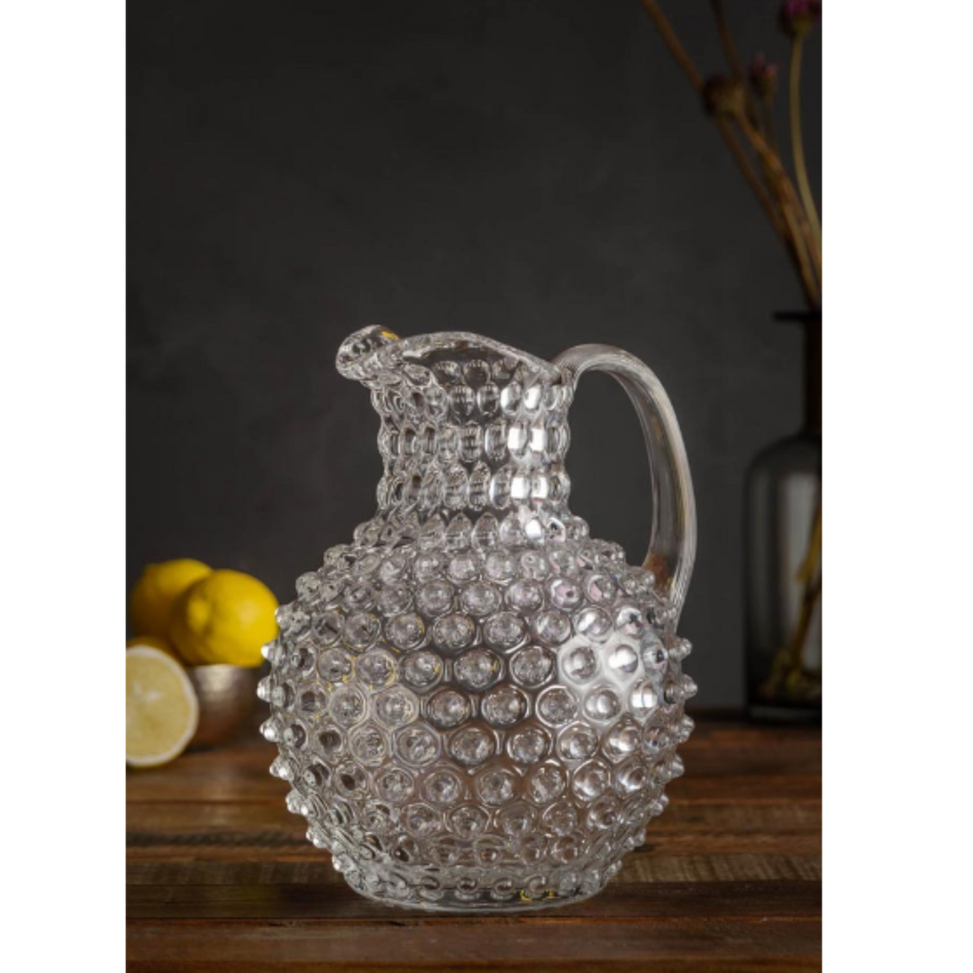 CHEHOMA CLEAR HOBNAIL PITCHER