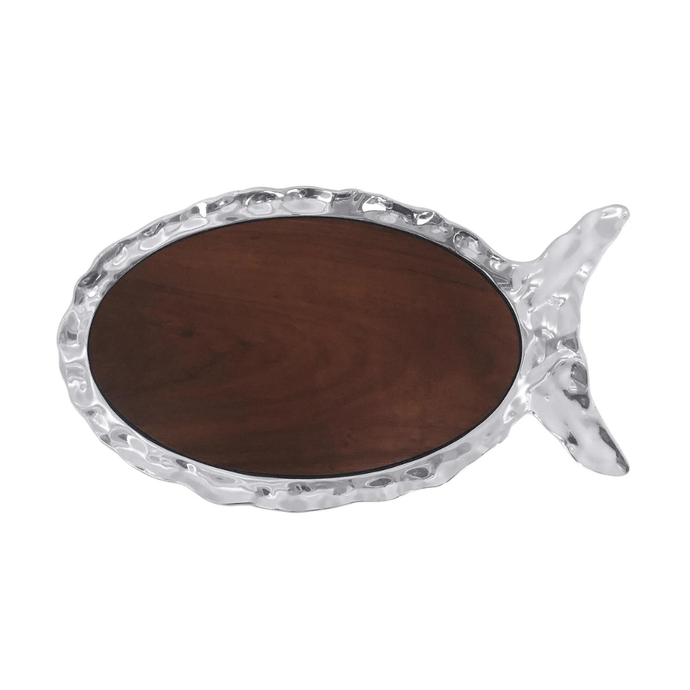 MARIPOSA SHIMMER FISH CHEESE BOARD WITH WOOD INSERT