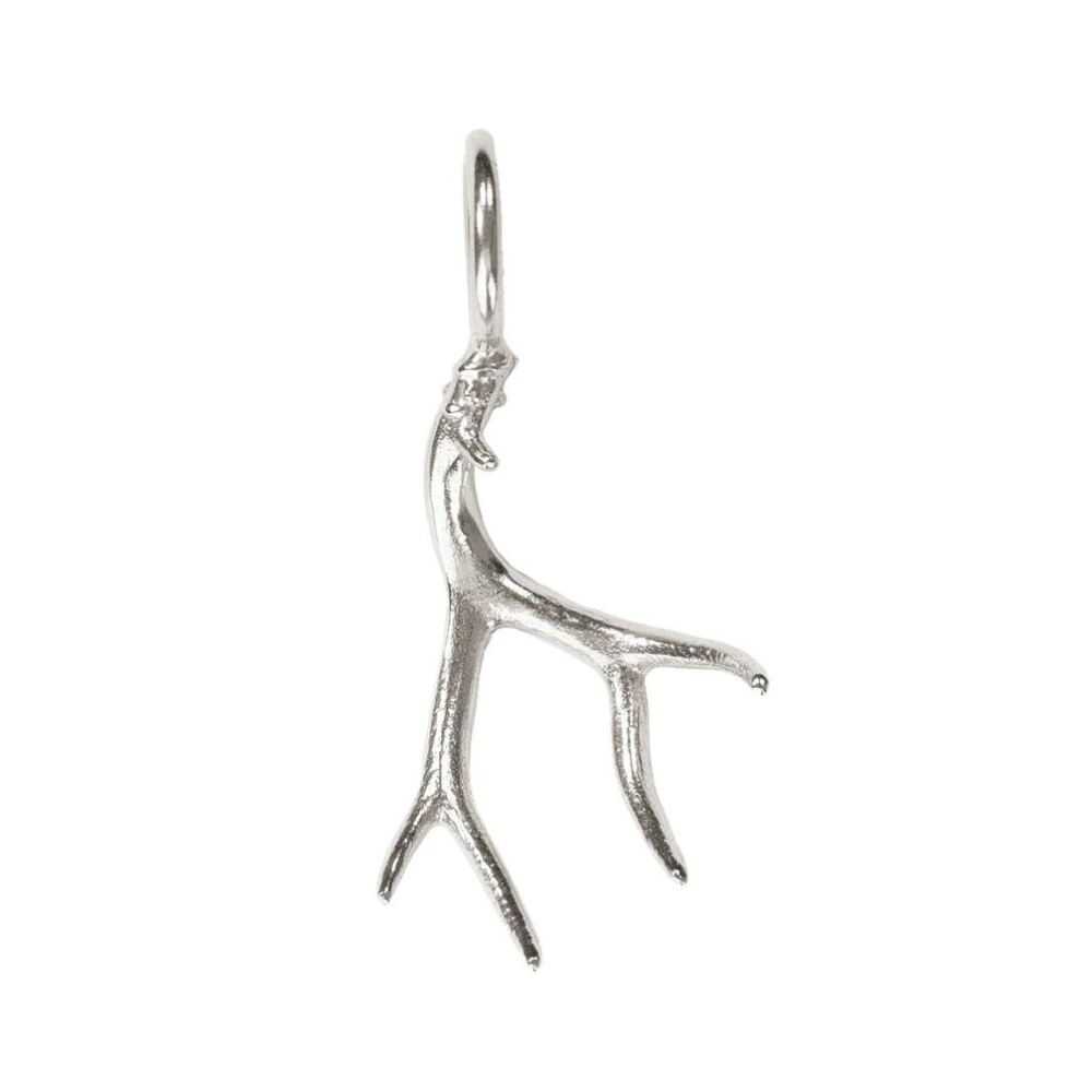HEATHER B. MOORE STERLING SILVER SMALL POLISHED ANTLER SCULPTURAL CHARM