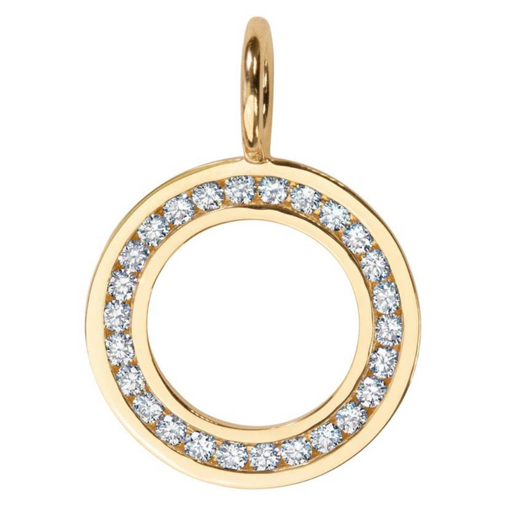 HEATHER B. MOORE MINI OPEN CHANNEL SET ROUND CHARM