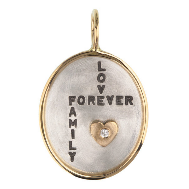 HEATHER B. MOORE LOVE FOREVER FAMILY OVAL CHARM