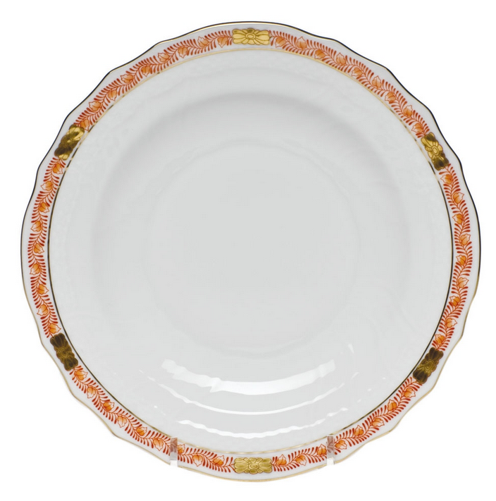 HEREND CHINESE BOUQUET GARLAND RUST SALAD PLATE