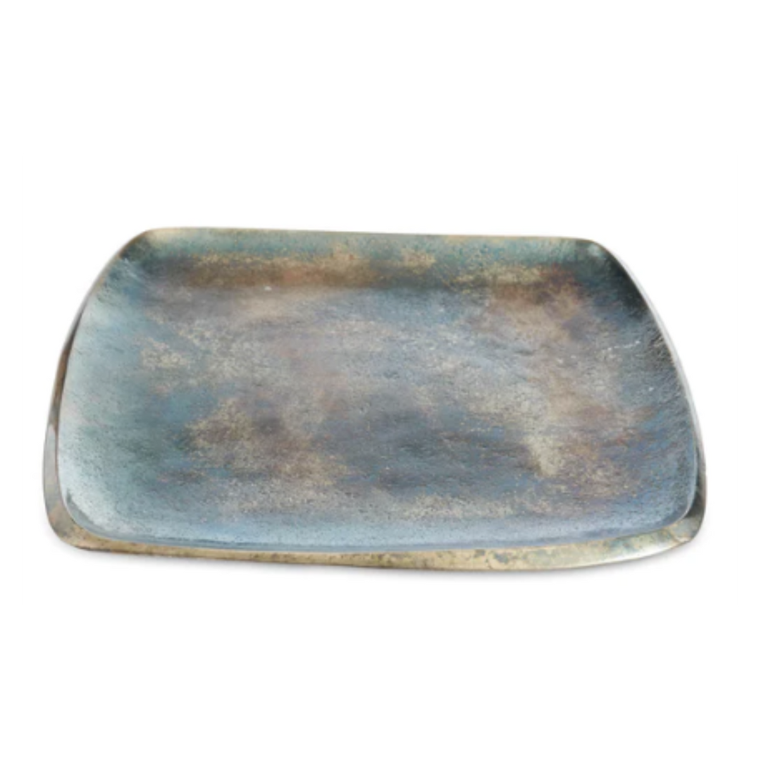 JULIA KNIGHT ECLIPSE STACKABLE SQUARE TRAY STEEL BLUE