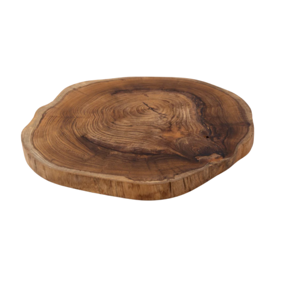 FOUR HANDS ZONA ROUND TRAY NATURAL TEAK