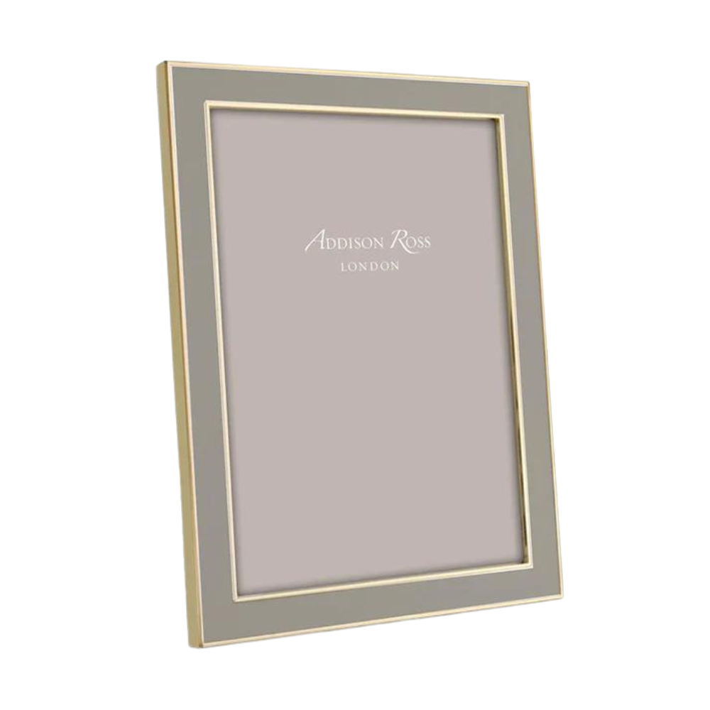 ADDISON ROSS Taupe And Gold Frame