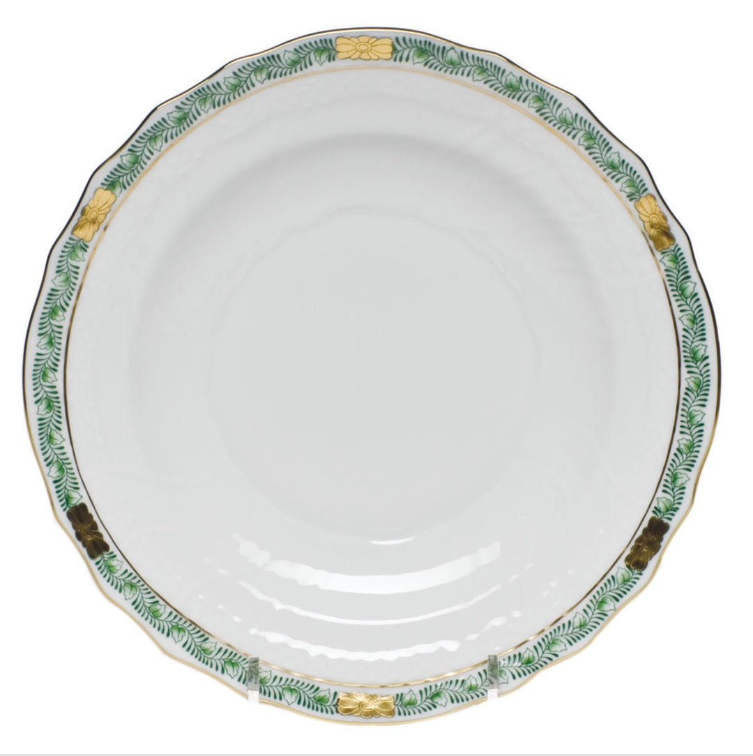 HEREND CHINESE GARLAND GREEN SALAD PLATE