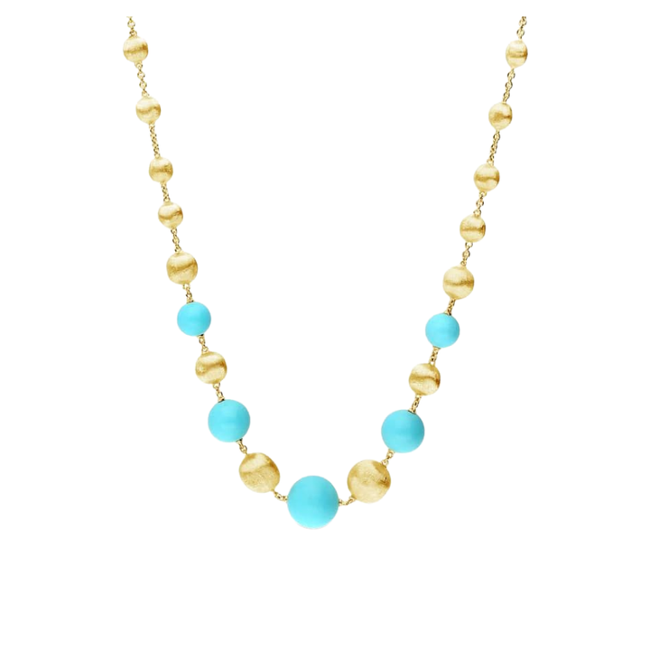 MARCO BICEGO 18K YELLOW GOLD AND TURQUOISE NECKLACE