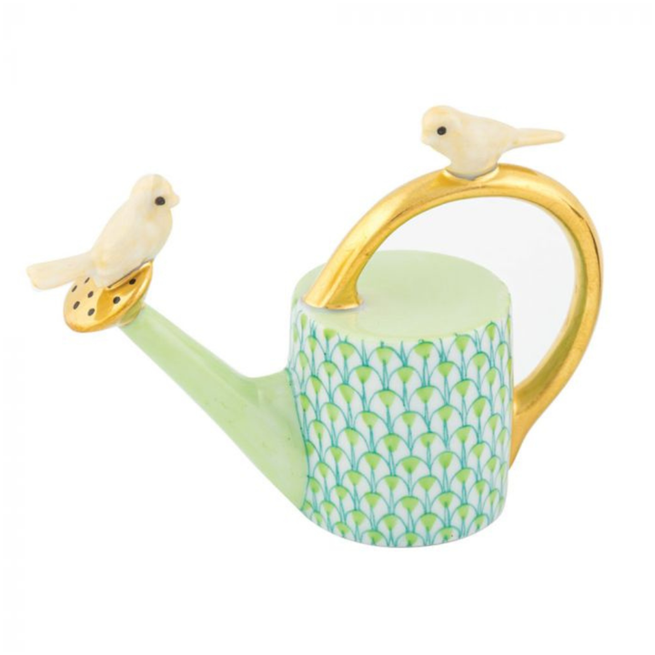 HEREND Watering Can With Birds KEYLIME