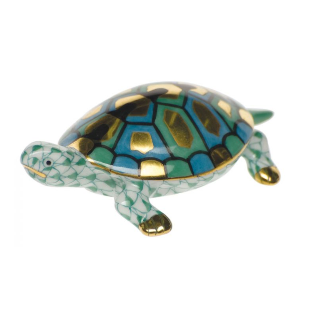 HEREND BABY TURTLE GREEN