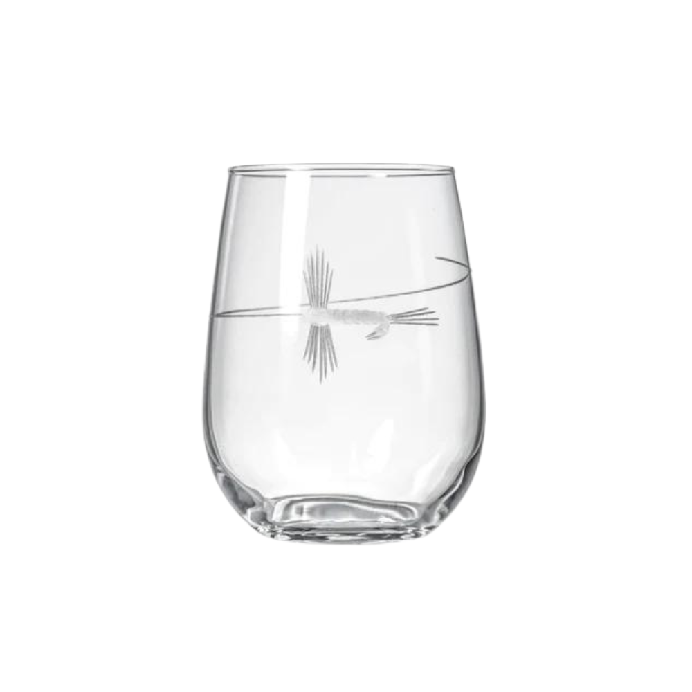 ROLF FLY FISHING STEMLESS WINE GLASS
