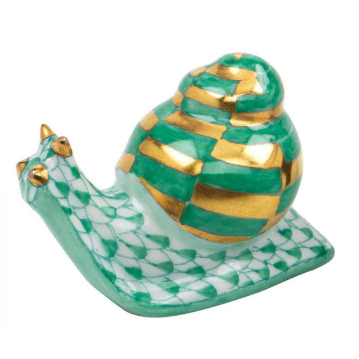 HEREND Baby Snail GREEN