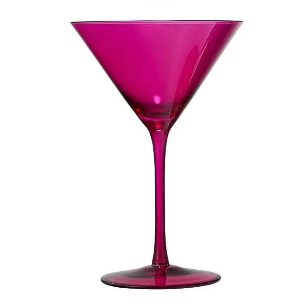 THE WINE SAVANT Hot Pink Martini Glass
