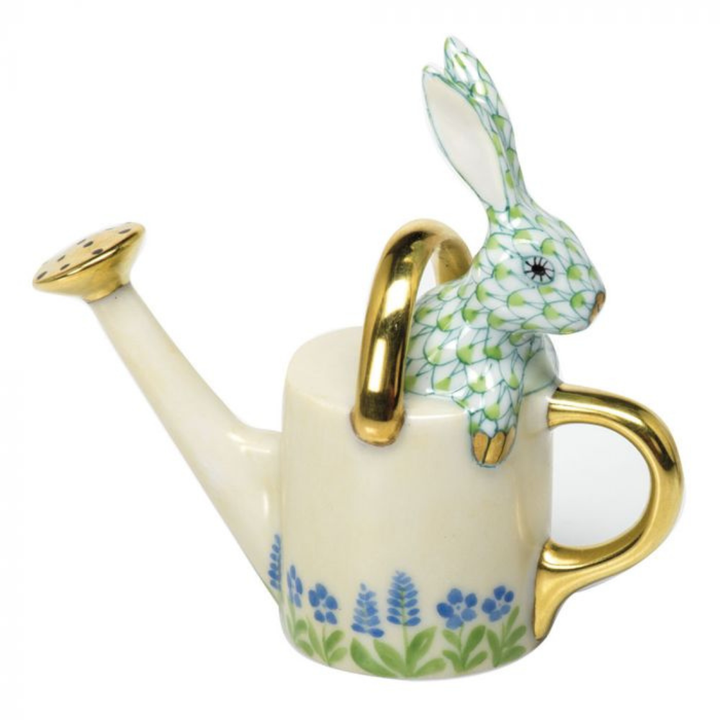 HEREND Watering Can With Bunny KEYLIME