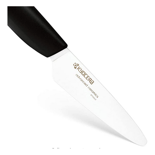 KYOCERA CERAMIC PAIRING KNIFE BLACK AND VERTICAL DOUBLE EDGE PEELER
