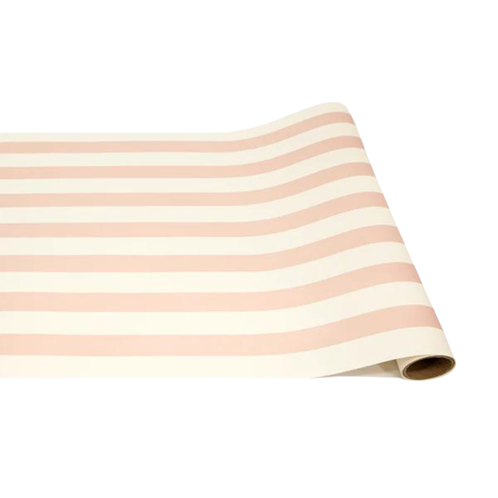 HESTER & COOK CLASSIC PINK STRIPE TABLE RUNNER
