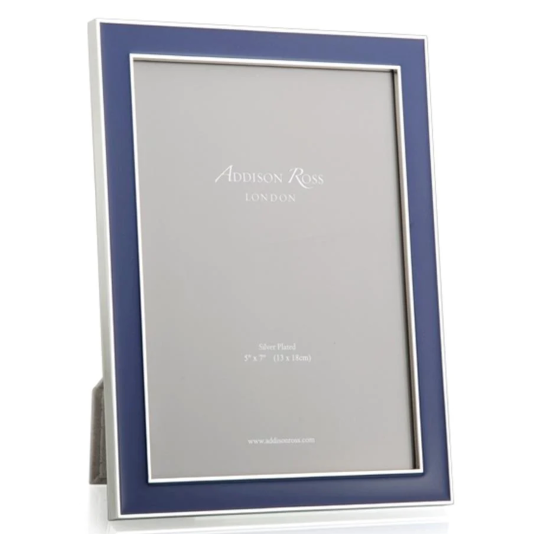 ADDISON ROSS Navy Blue Enamel And Silver