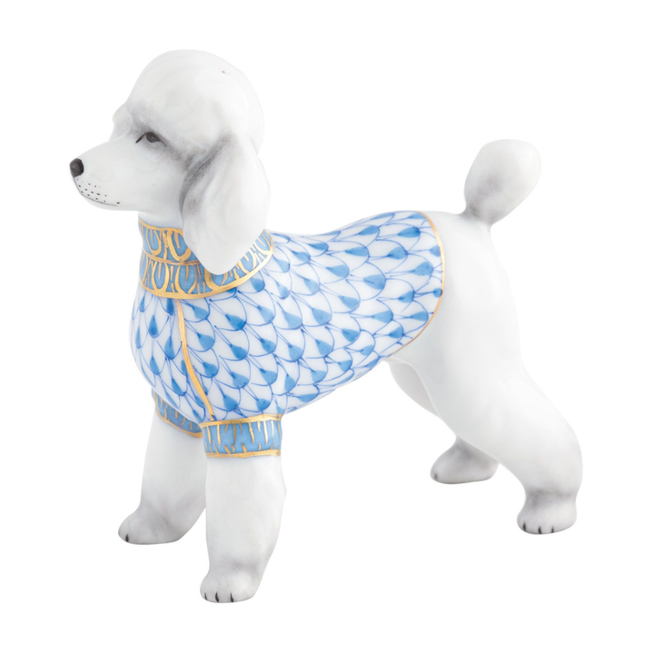 HEREND Toy Poodle BLUE
