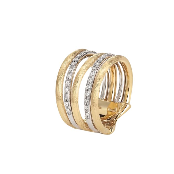 MARCO BICEGO 18K YELLOW GOLD RING WITH DIAMONDS