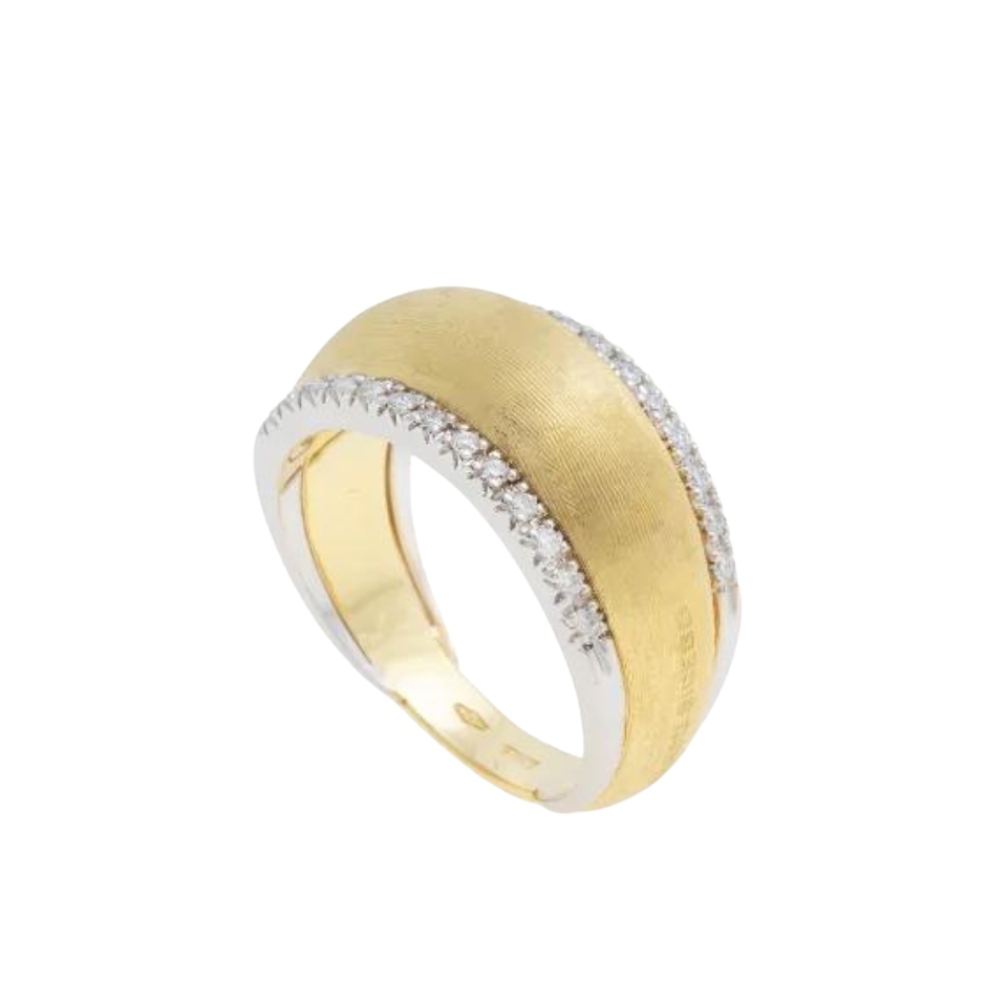 MARCO BICEGO 18K YELLOW AND WHITE GOLD LUCIA RING WITH DIAMONDS