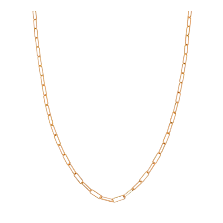 SETHI COUTURE PAPER CLIP CHAIN 14K RG 18"