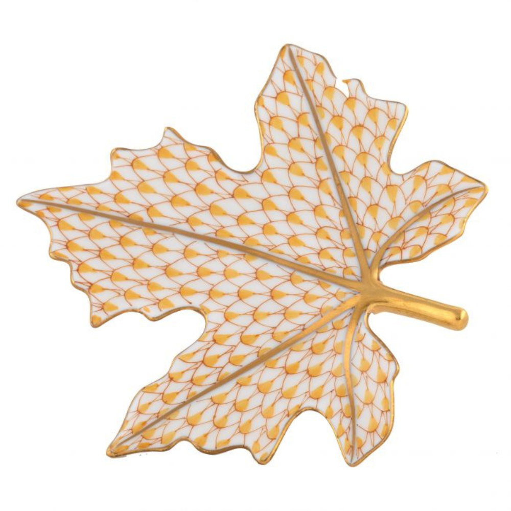 HEREND Maple Leaf Tray BUTTERSCOTCH,BLUE,SAPPHIRE,BLACK,RASPBERRY,GREEN,KEYLIME,CHOCOLATE