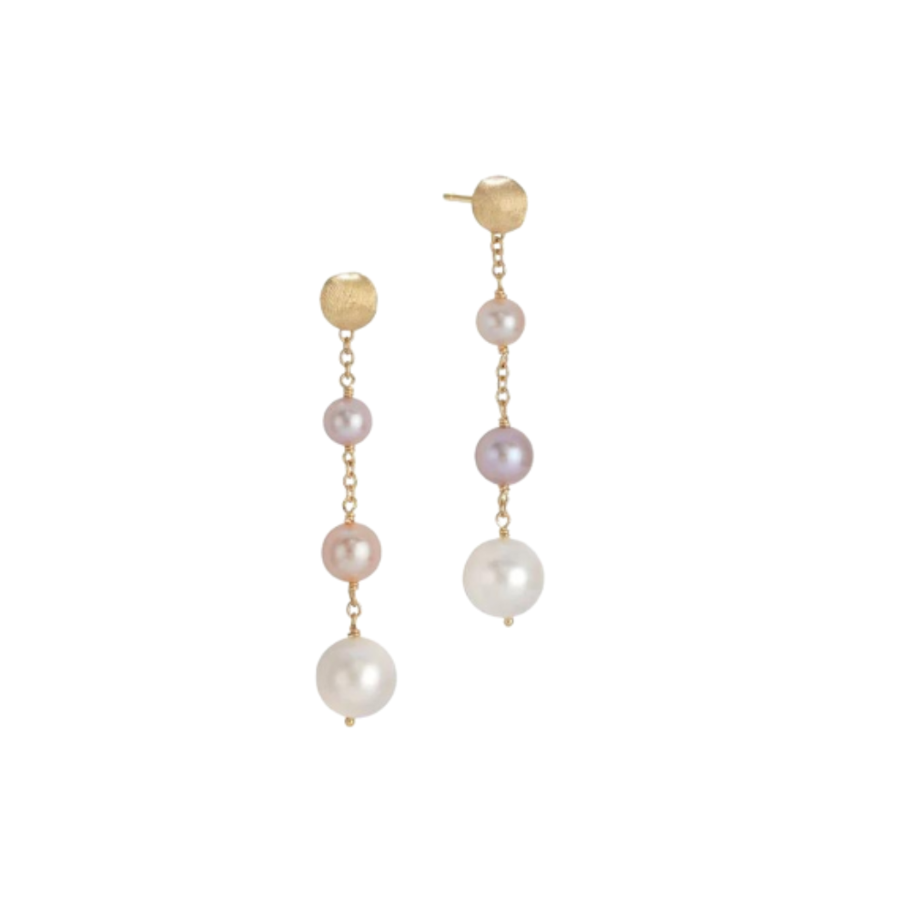 MARCO BICEGO 18K YELLOW GOLD AFRICA PEARL EARRINGS