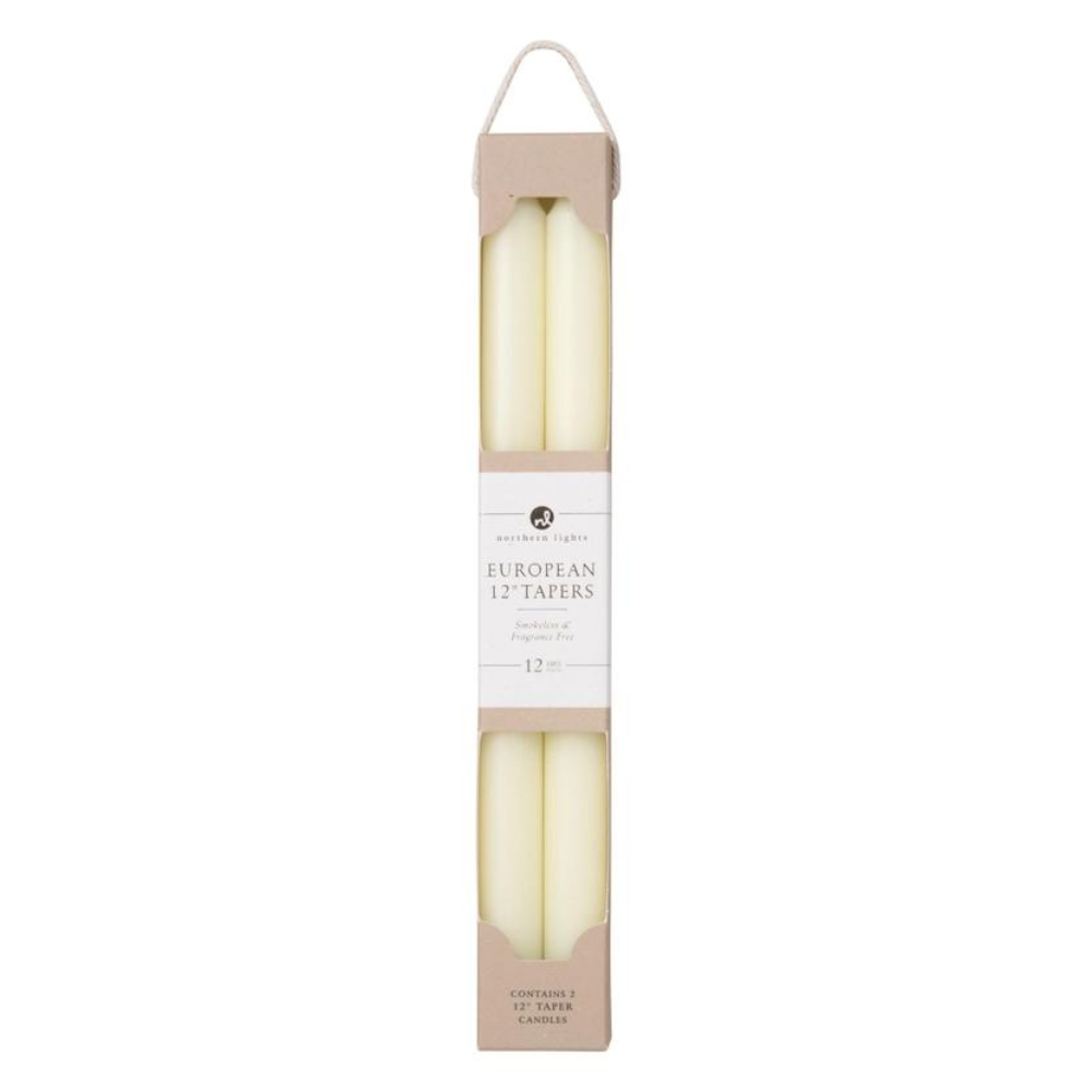 NORTHERN LIGHTS IVORY TAPER CANDLE