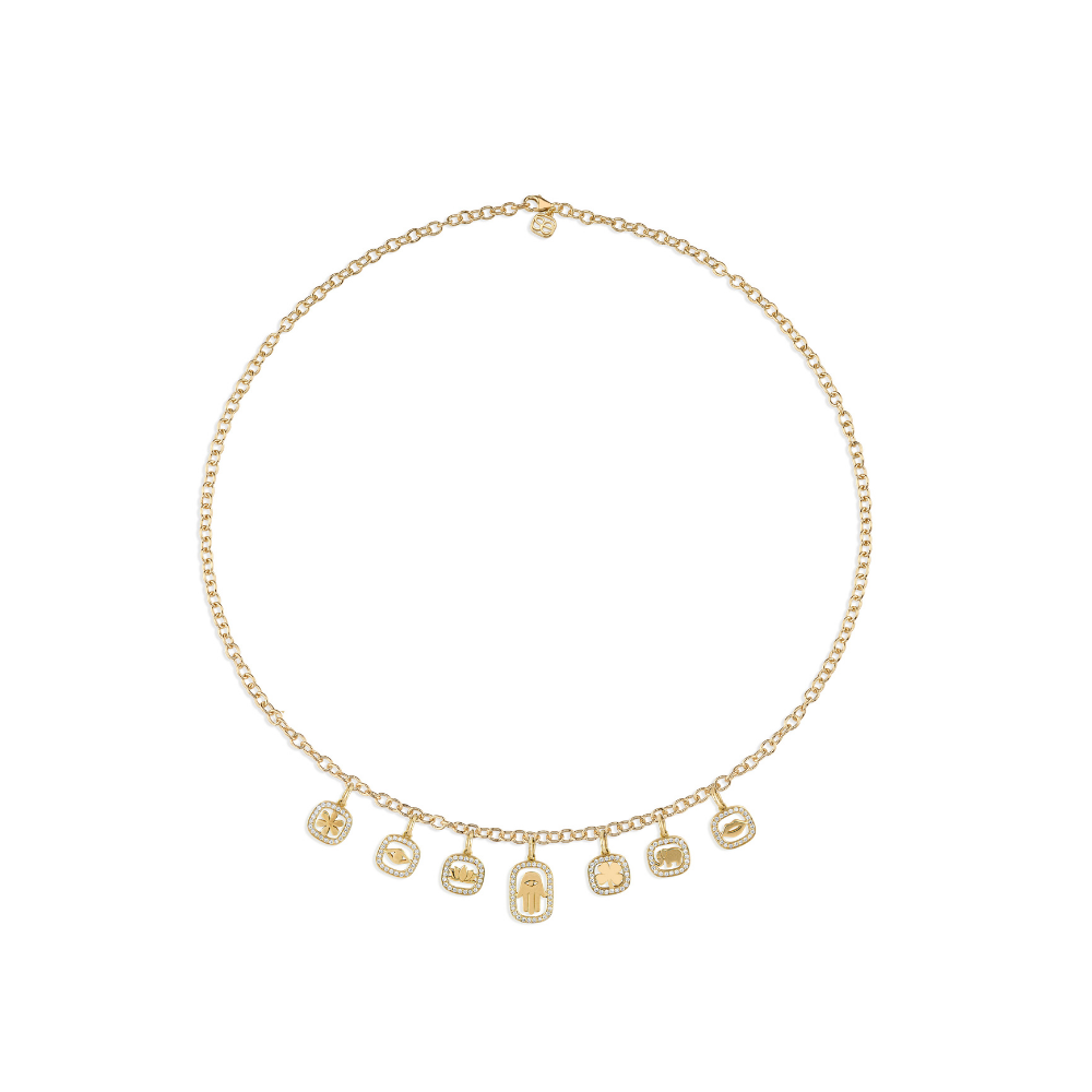 SYDNEY EVAN Gold Necklace with Charms