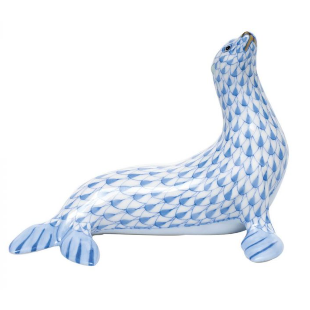HEREND Sea Lion BLUE