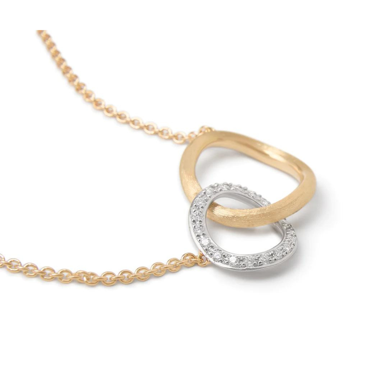 MARCO BICEGO 18K YELLOW AND WHITE GOLD LINK NECKLACE