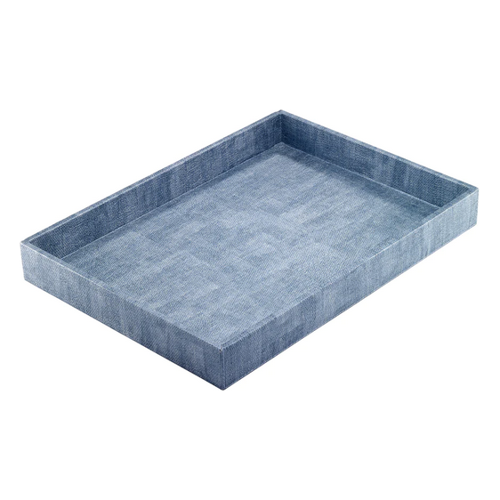BODRUM LUSTER RECTANGLE TRAY - ICE BLUE