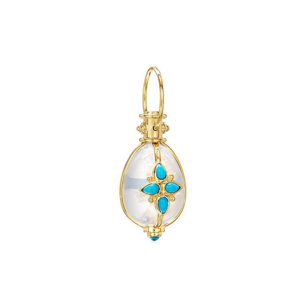 TEMPLE ST CLAIR 18K YELLOW GOLD AMULET WITH MOONSTONE