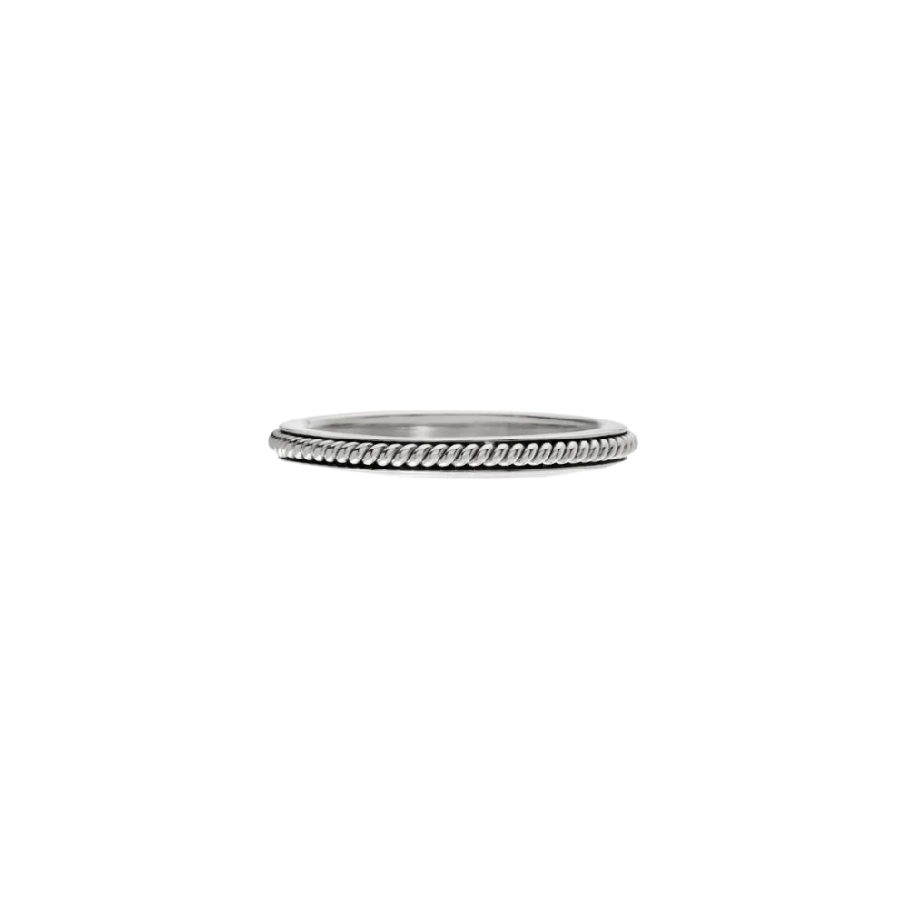 SETHI COUTURE 18K WHITE GOLD CHANNEL ROPE BAND RING