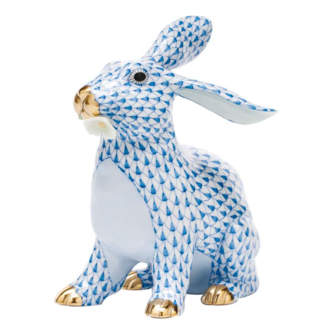 HEREND HEREND BUNNY WITH DAISY BLUE